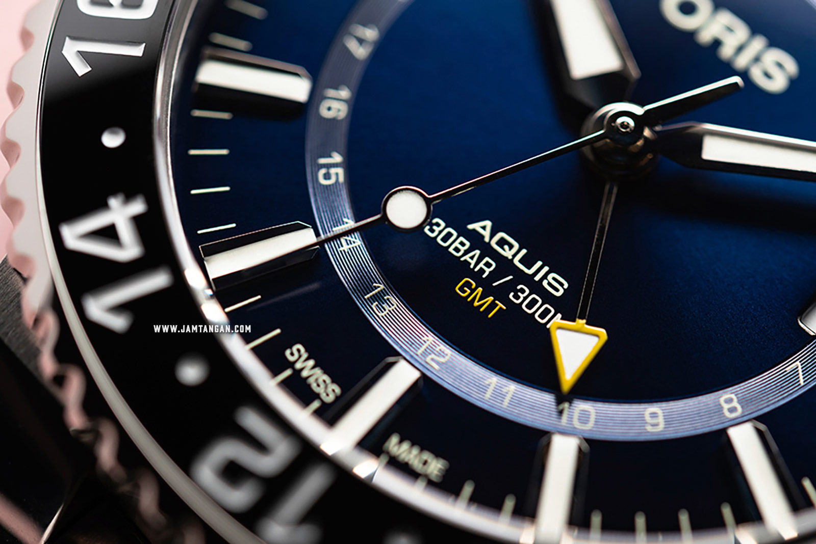Oris Aquis GMT Date 798 7754 4135 MB Blue Dial Stainless Steel Strap Machtwatch